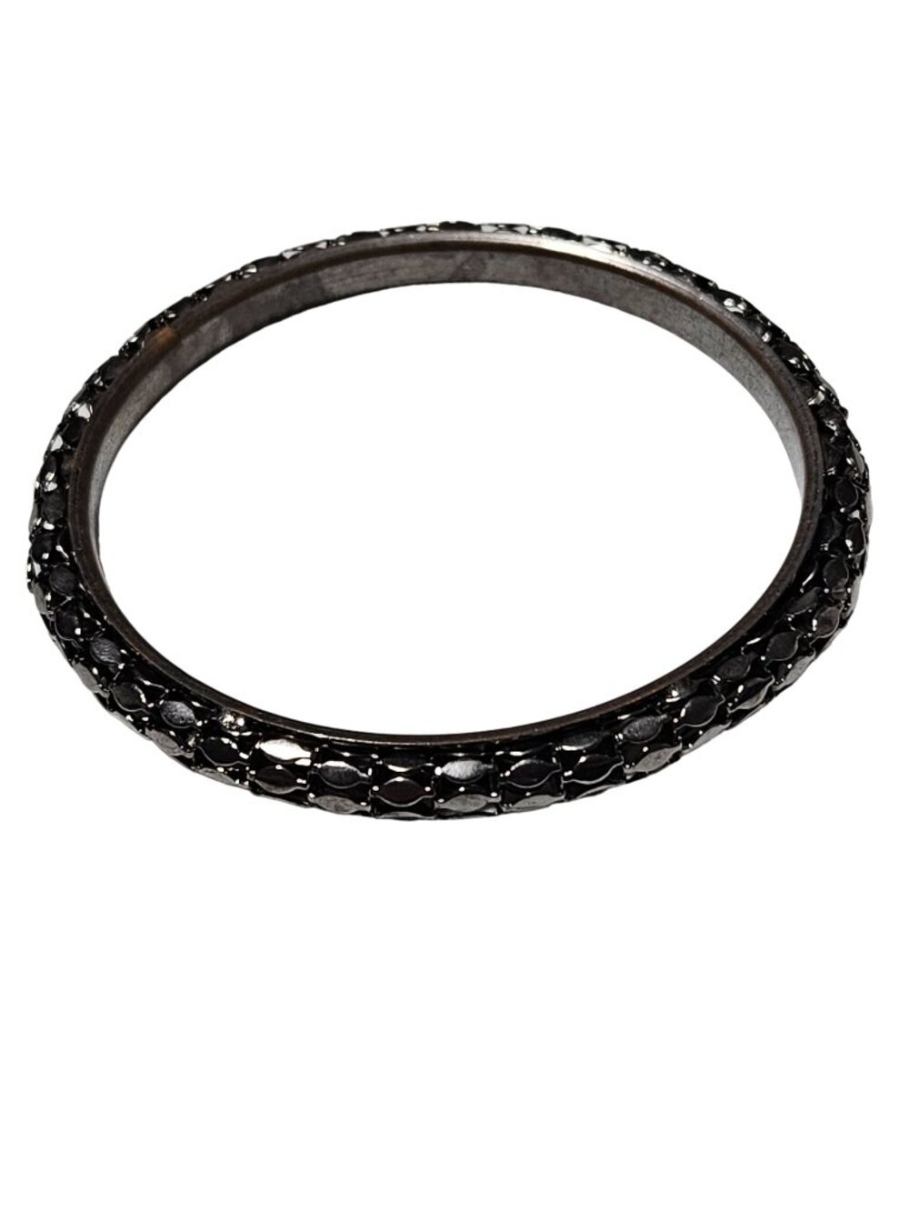 Vintage Bangle Bracelet Intricate Detailing Silver Tone Metal Retro Fashion
